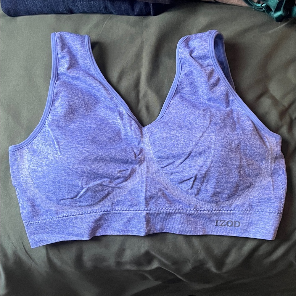 IZOD Women's Heathered Blue Sports Bra